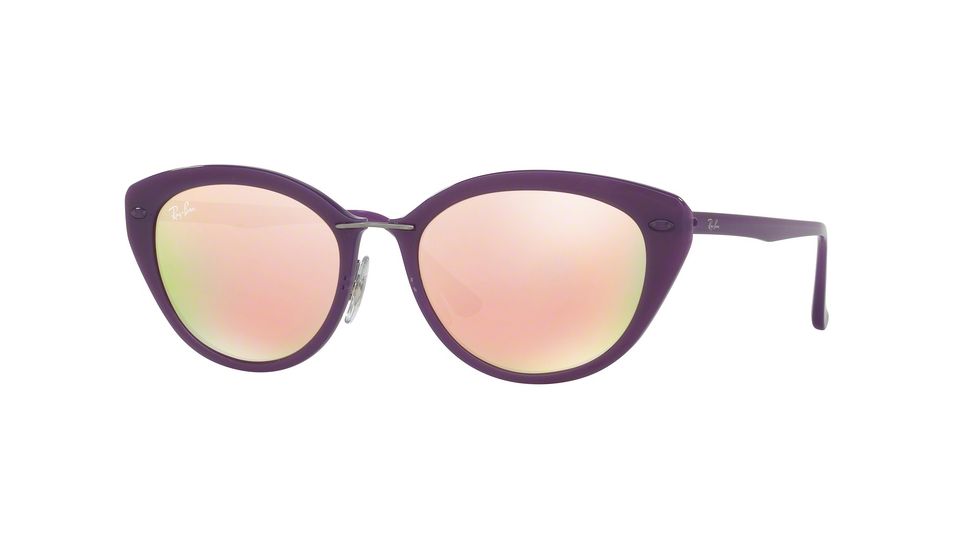 Ray-Ban RB4250 Sunglasses 60342Y-52 - Shiny Violet Frame, Brown Mirror Pink Lenses