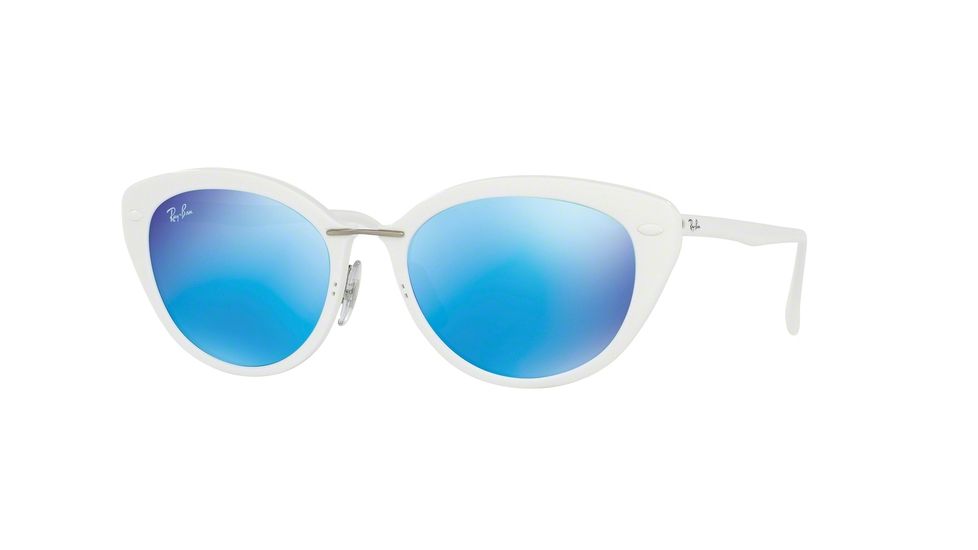 Ray-Ban RB4250 Progressive Prescription Sunglasses RB4250-671-55-52 - Lens Diameter 52 mm, Frame Color Shiny White