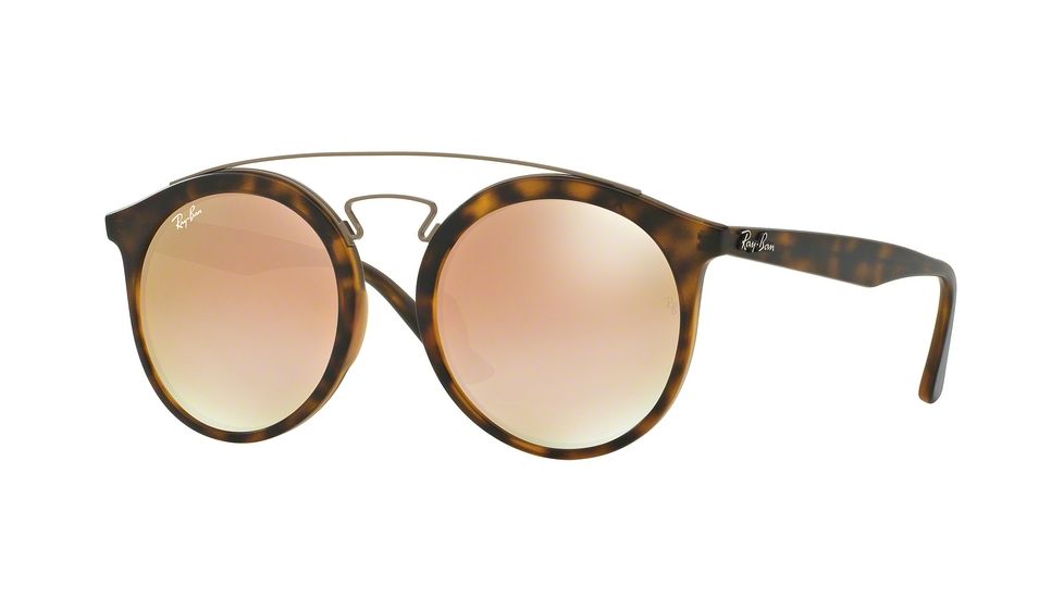 Ray-Ban RB4256F Sunglasses 6267B9-52 - Matte Havana Frame, Mirror Gradient Copper Lenses
