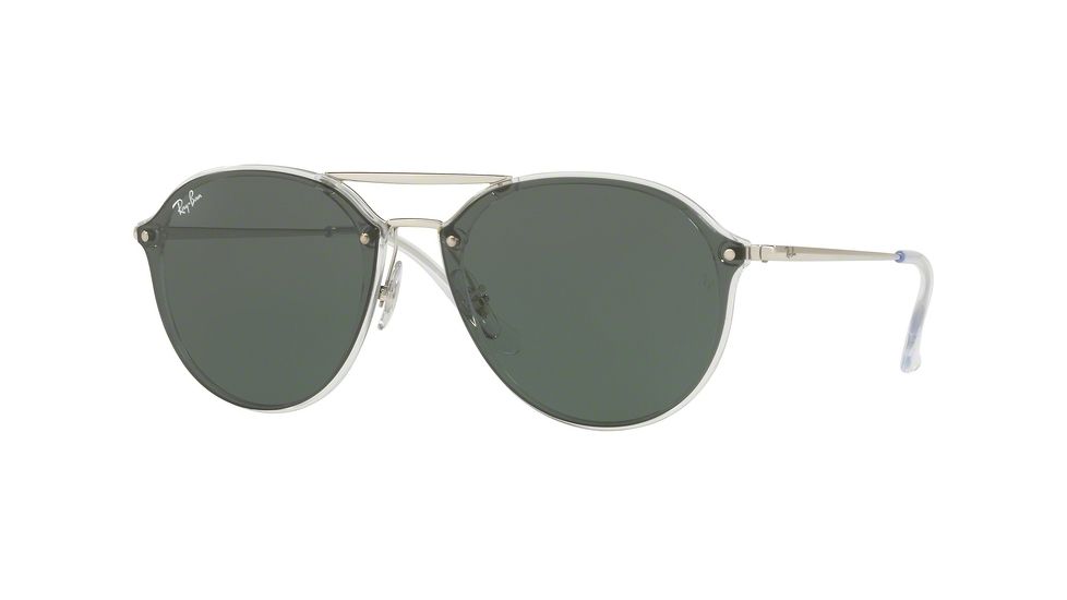 Ray-Ban RB4292N Sunglasses 632571-62 - Trasparent Frame, Dark Green Lenses