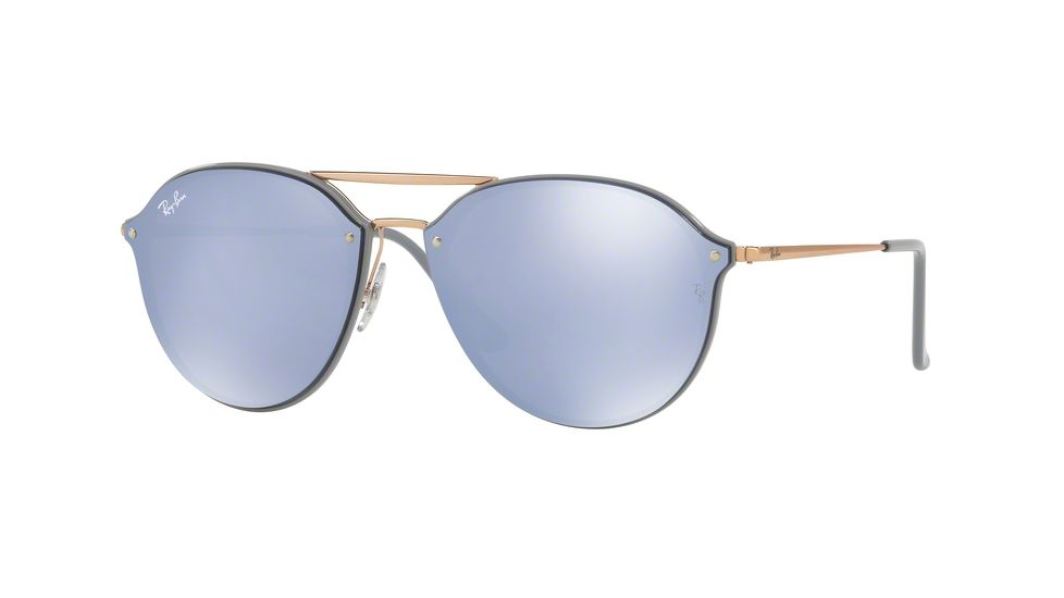 Ray-Ban RB4292N Sunglasses 63261U-62 - Light Grey Frame, Dark Violet Mirror Silver Lenses