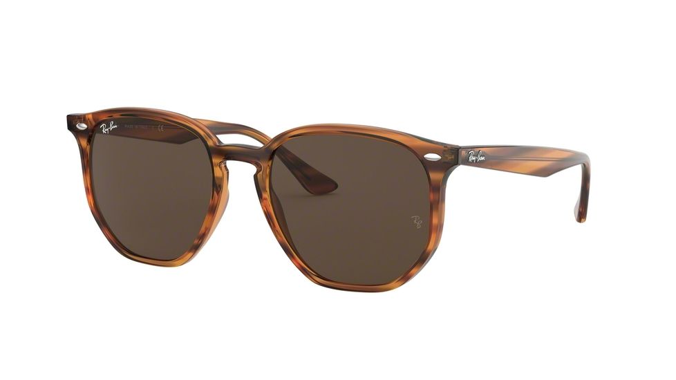 Ray-Ban RB4306 Prescription Sunglasses, 54mm, Striped Red Havana, RB4306-820-73-54-SV
