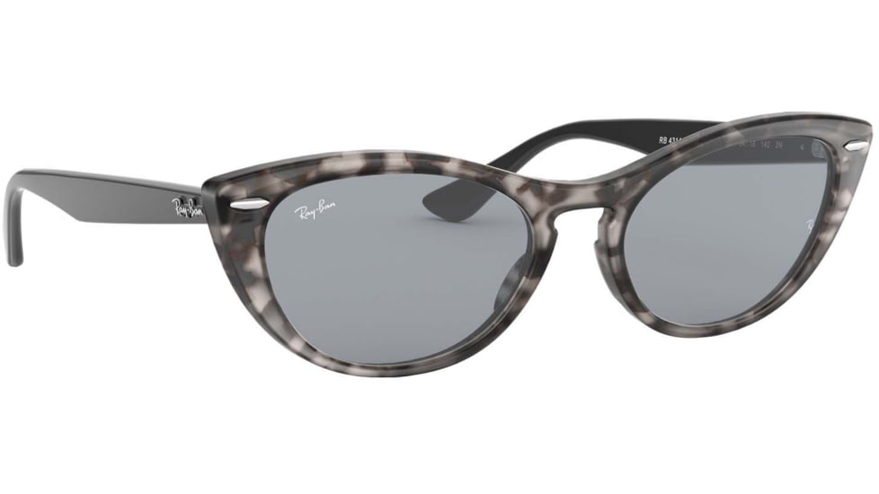 Ray-Ban RB4314N Sunglasses 1250Y5-54 - Womens, Havana Grey Frame, Blue Mir Gold Lenses
