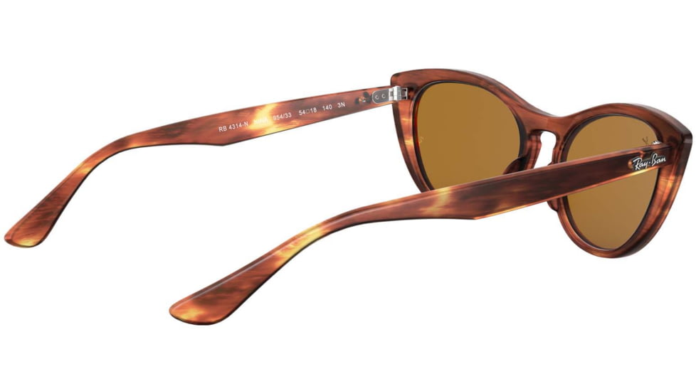Ray-Ban RB4314N Sunglasses 954/33-54 - Womens, Stripped Brown Frame, Brown Lenses