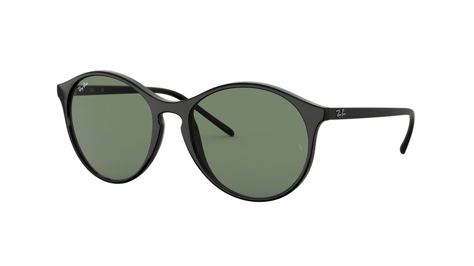 Ray-Ban RB4371F Sunglasses 901/71-55 - Black Frame, Green Lenses