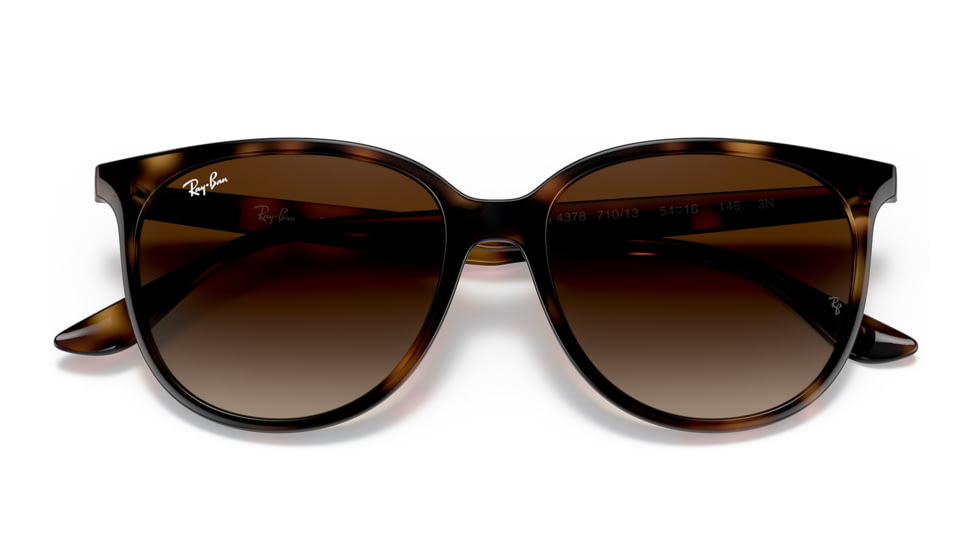 Ray-Ban RB4378 Sunglasses, Havana Frame, Brown Gradient Lens, 54, RB4378-710-13-54