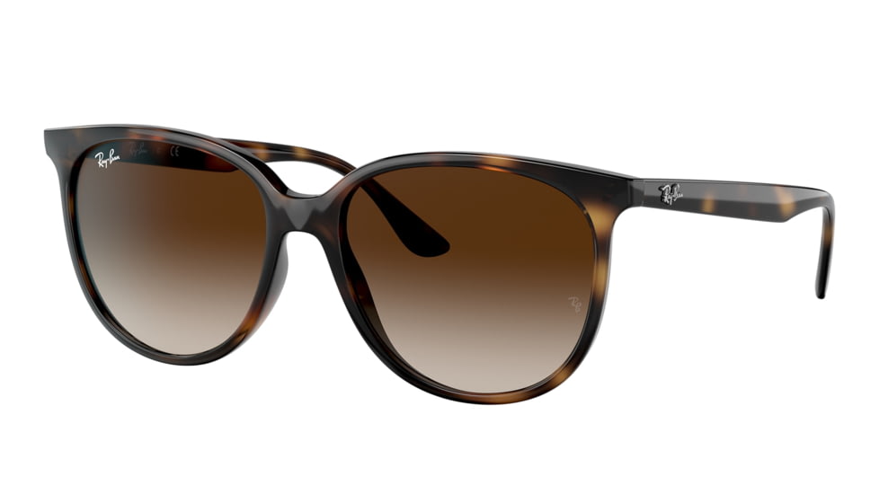 Ray-Ban RB4378 Sunglasses - Women's, Havana Frame, Brown Gradient Lens, 54, RB4378-710-13-54