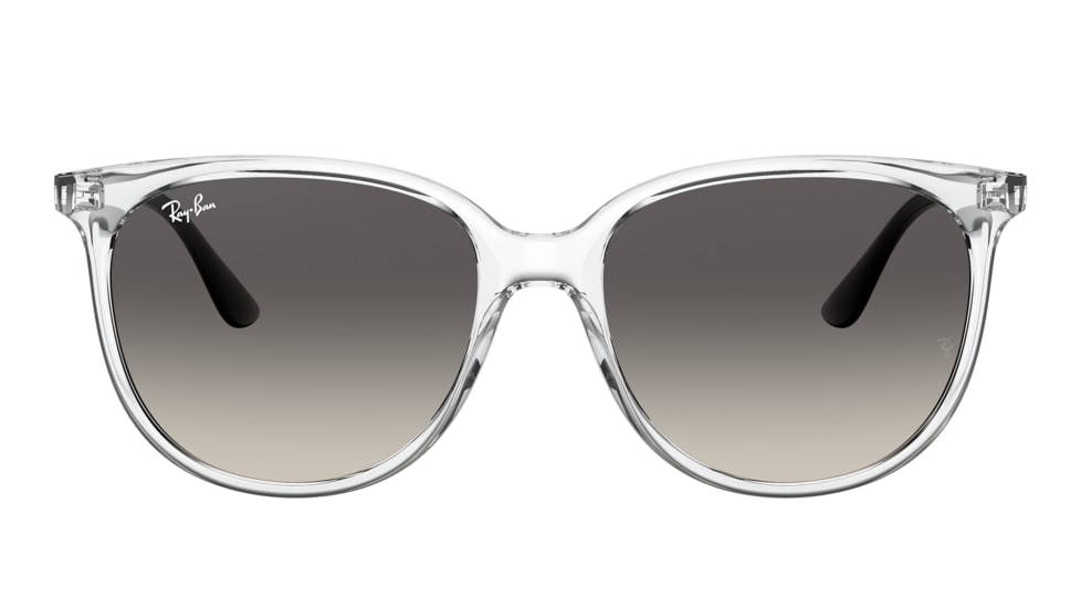 Ray-Ban RB4378 Sunglasses, Transparent Frame, Grey Gradient Lens, 54, RB4378-647711-54