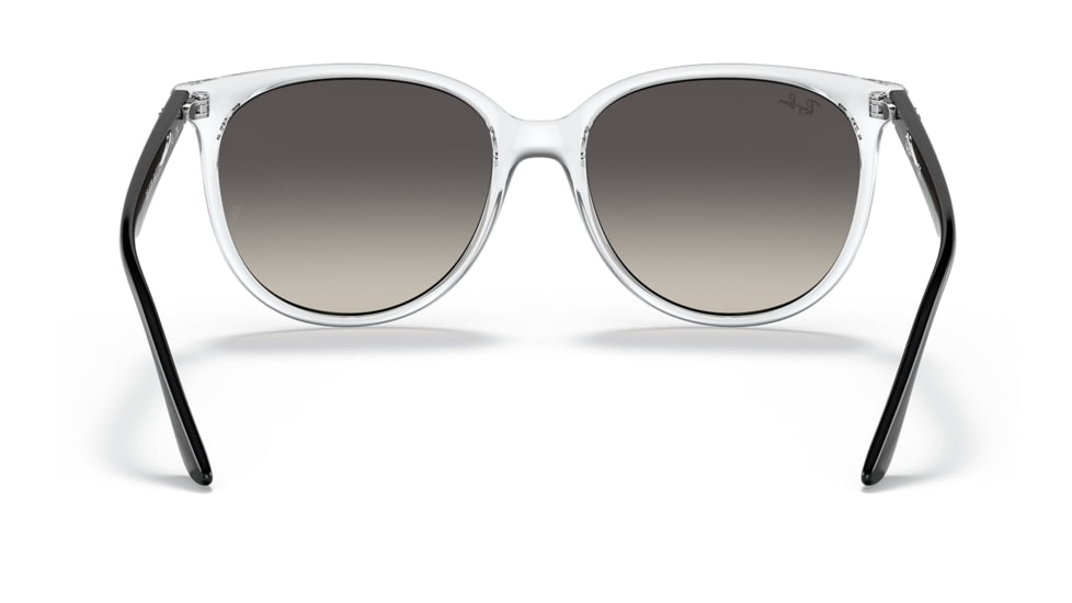 Ray-Ban RB4378 Sunglasses, Transparent Frame, Grey Gradient Lens, 54, RB4378-647711-54
