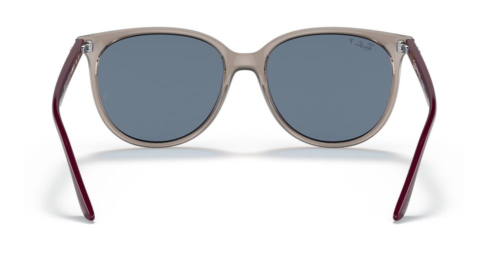Ray-Ban RB4378 Sunglasses, Transparent Grey Frame, Dark Blue Lens, Polarized, 54, RB4378-65722V-54