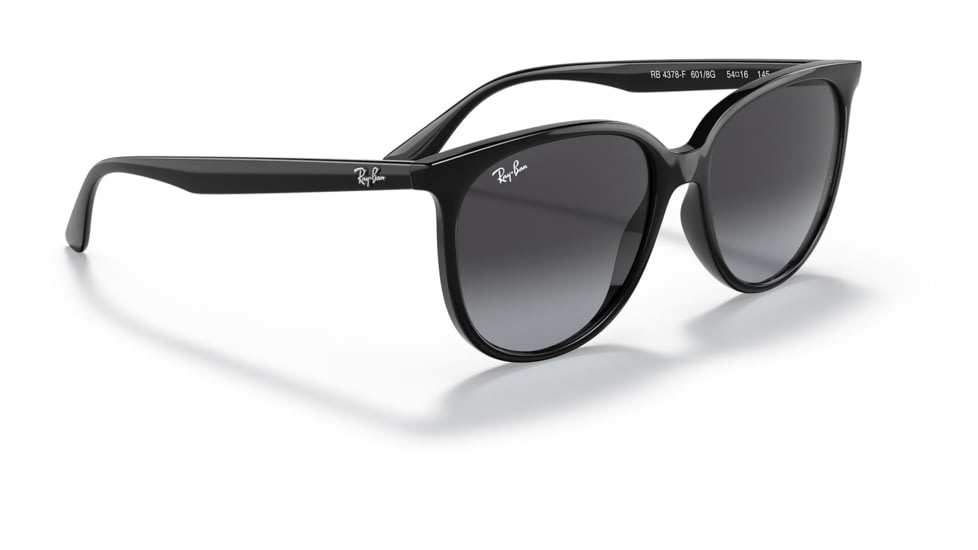 Ray-Ban RB4378F Sunglasses, Black Frame, Grey Gradient Lens, Asian Fit, 54, RB4378F-601-8G-54