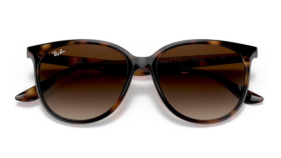 Ray-Ban RB4378F Sunglasses, Havana Frame, Brown Gradient Lens, Asian Fit, 54, RB4378F-710-13-54