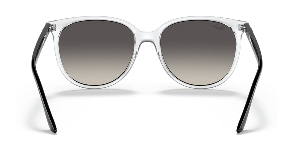 Ray-Ban RB4378F Sunglasses, Transparent Frame, Grey Gradient Lens, Asian Fit, 54, RB4378F-647711-54