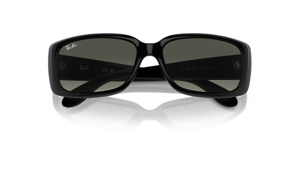 Ray-Ban RB4389 Sunglasses - Womens, Black Frame, Grey Gradient Lens, 55, RB4389-601-71-55