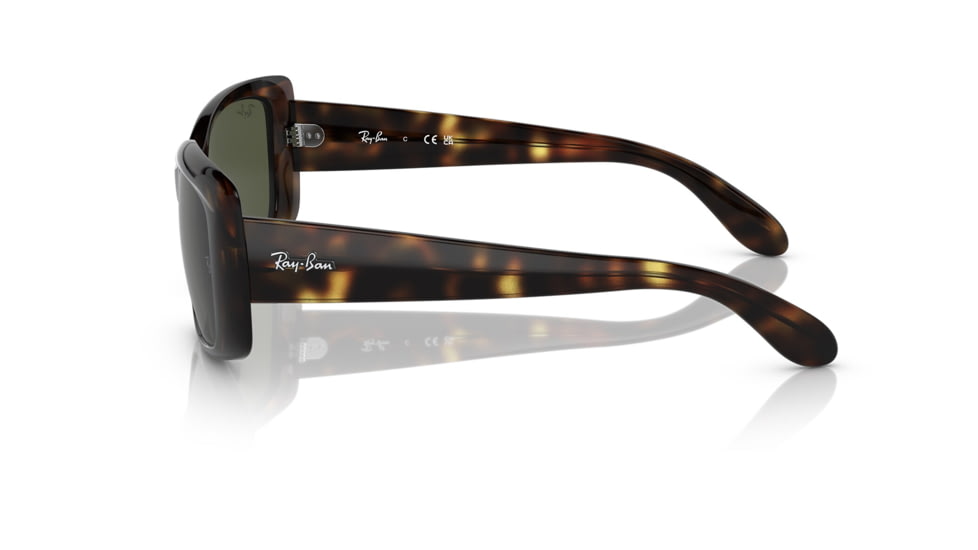 Ray-Ban RB4389 Sunglasses - Womens, Havana Frame, Green Lens, 55, RB4389-710-31-55