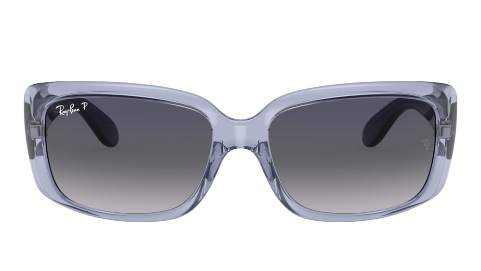 Ray-Ban RB4389 Sunglasses - Womens, Transparent Light Violet Frame, Blue Gradient Polarized Lens, 55, RB4389-664578-55