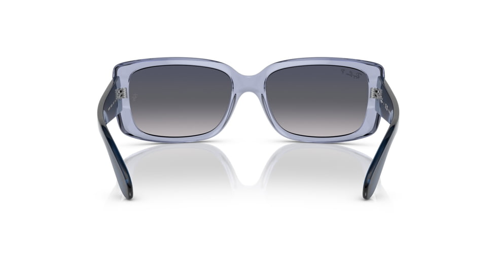 Ray-Ban RB4389 Sunglasses - Womens, Transparent Light Violet Frame, Blue Gradient Polarized Lens, 55, RB4389-664578-55