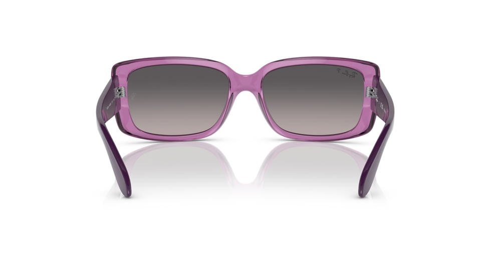 Ray-Ban RB4389 Sunglasses - Women's, Transparent Violet Frame, Grey Gradient Polarized Lens, 55, RB4389-6443M3-55