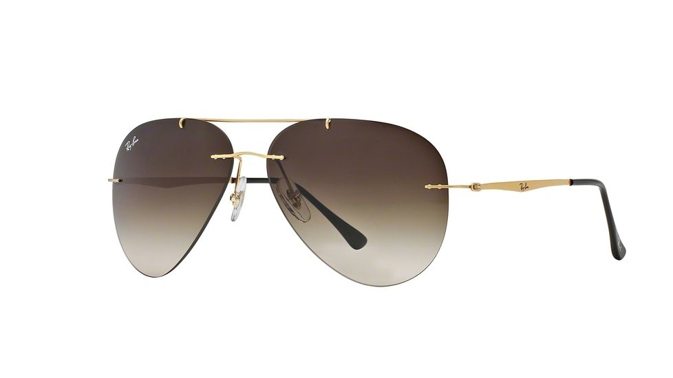 Ray-Ban RB8055 Sunglasses 157/13-56 - Gold Frame, Gradient Brown Lenses