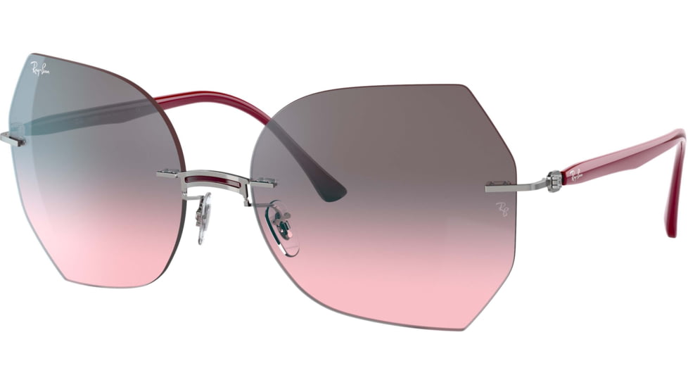 Ray-Ban RB8065 Sunglasses, Amaranth On Silver, 62, RB8065-003-H9-62