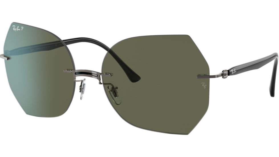 Ray-Ban RB8065 Sunglasses, Black On Gun Metal, 62, RB8065-004-9A-62