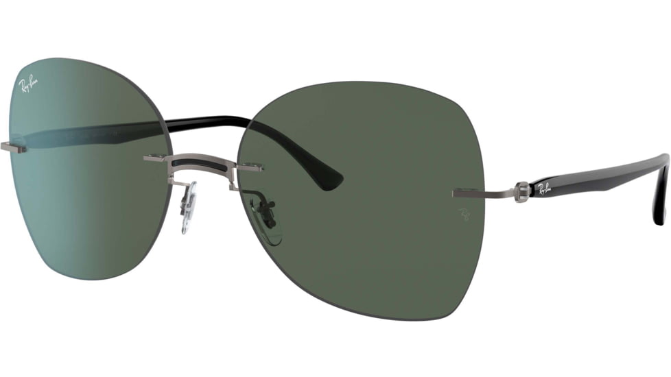 Ray-Ban RB8066 Sunglasses, Black On Sanding Gunmetal, 58, RB8066-154-71-58