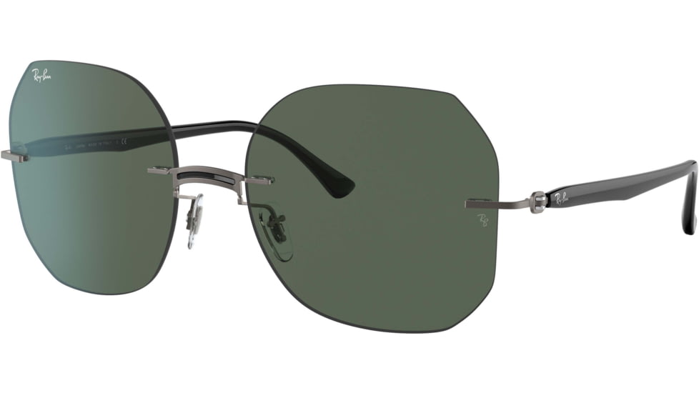 Ray-Ban RB8067 Sunglasses, Black On Sanding Gunmetal, 57, RB8067-154-71-57