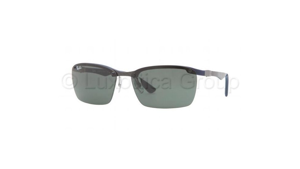 Ray-Ban RB8312 Single Vision Prescription Sunglasses RB8312-124-71-60 - Lens Diameter 60 mm, Lens Diameter 60 mm, Frame Color Dark Carbon+Rubber Blue