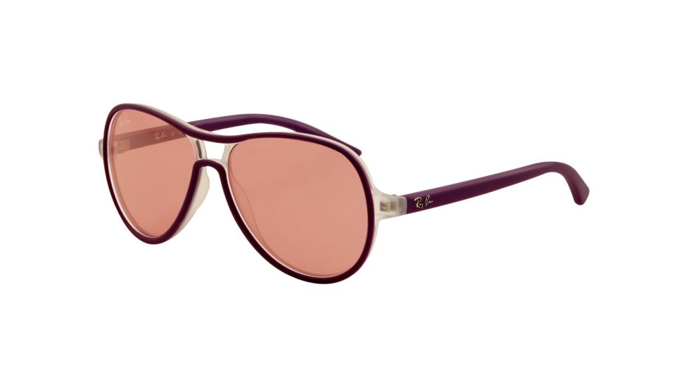 Ray-Ban RJ9055S Sunglasses 192/84-5012 - Violet Transparent Frame, Pink Lenses