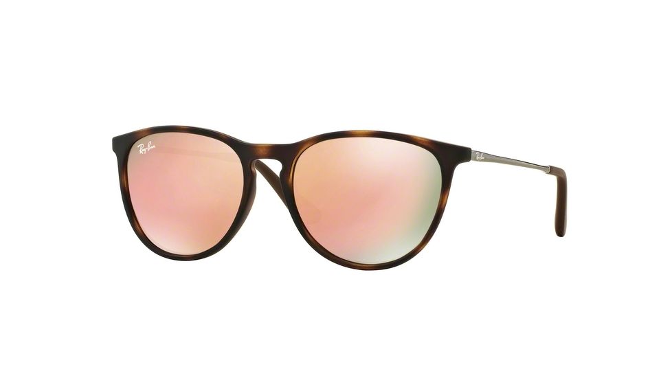 Ray-Ban RJ9060S Sunglasses 70062Y-50 - Havana Rubber Frame, Light Brown Mirror Pink Lenses