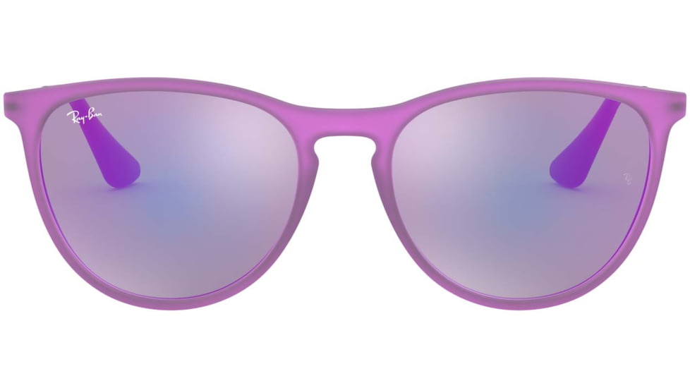 Ray-Ban RJ9060S Sunglasses 70084V-50 - Violet Fluo Trasp Rubber Frame, Grey Mirror Violet Lenses