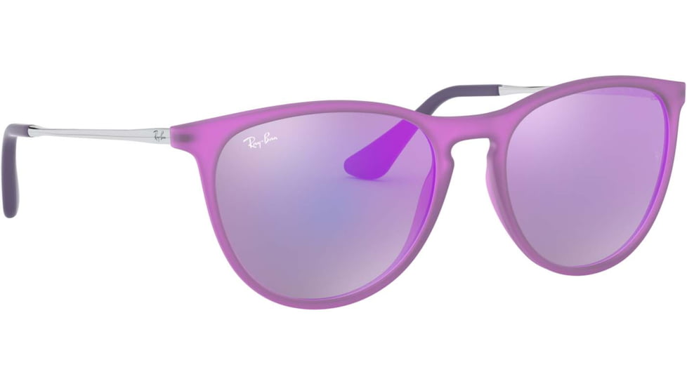 Ray-Ban RJ9060S Sunglasses 70084V-50 - Violet Fluo Trasp Rubber Frame, Grey Mirror Violet Lenses