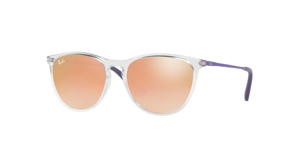 Ray-Ban RJ9060S Sunglasses 7030B9-50 - Trasparent Frame, Green Gradient Brown Mirror Pi Lenses