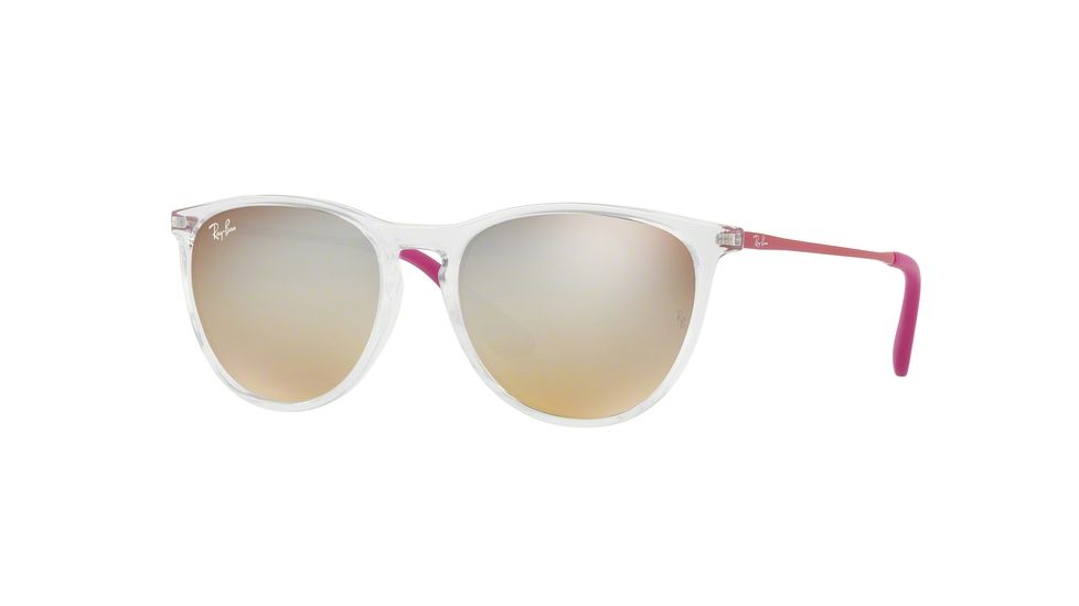 Ray-Ban RJ9060S Sunglasses 7032B8-50 - Trasparent Frame, Brown Grad Dark Brown Mir Silv Lenses