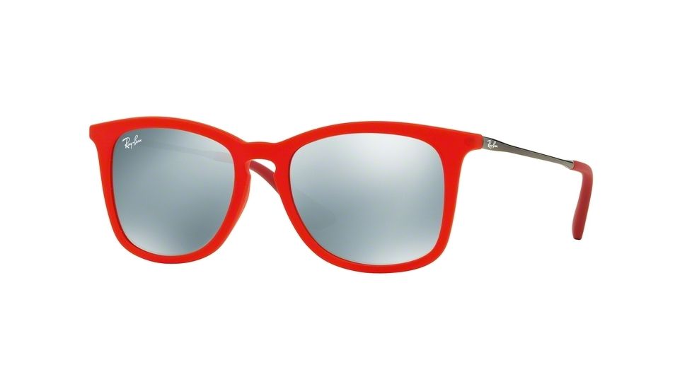 Ray-Ban RJ9063S Bifocal Prescription Sunglasses RJ9063S-701030-48 - Lens Diameter 48 mm, Frame Color Trasparent Red Rubber