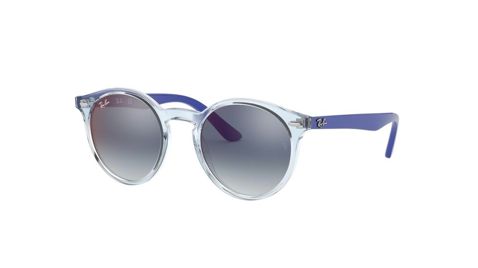 Ray-Ban RJ9064S Progressive Prescription Sunglasses, 44mm, Light Blue, RJ9064S-7051X0-44-PRO