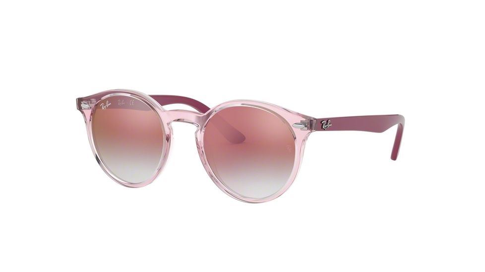 Ray-Ban RJ9064S Progressive Prescription Sunglasses, 44mm, Pink, RJ9064S-7052V0-44-PRO