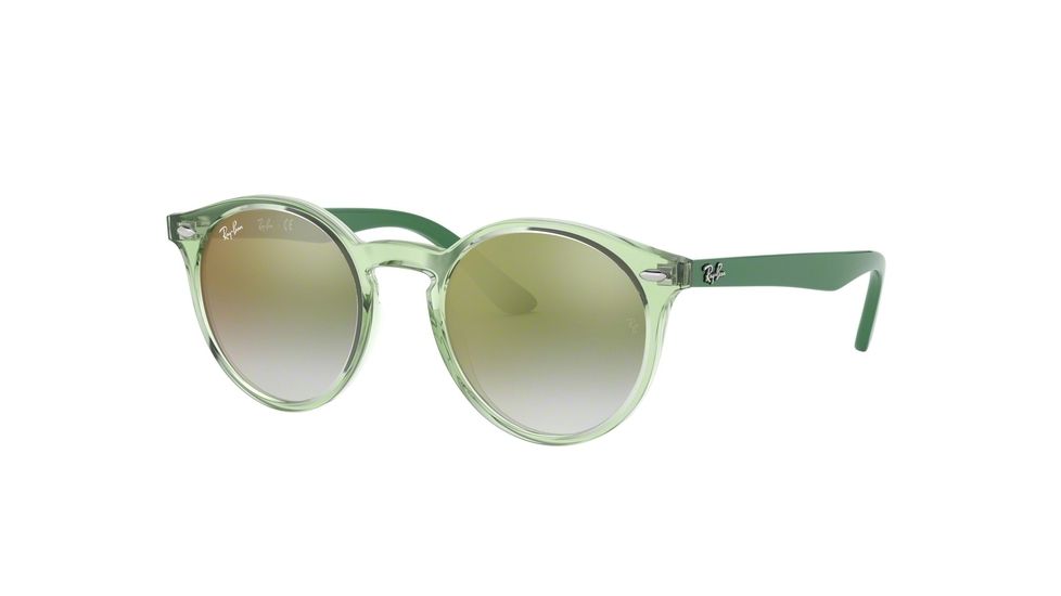 Ray-Ban RJ9064S Progressive Prescription Sunglasses, 44mm, Green, RJ9064S-7053W0-44-PRO