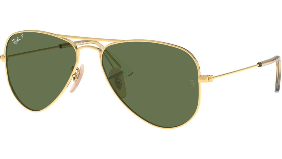 Ray-Ban RJ9506S Aviator Sunglasses - Kid's, Polarized, Arista, Green, 52, RJ9506S-223-2P-52