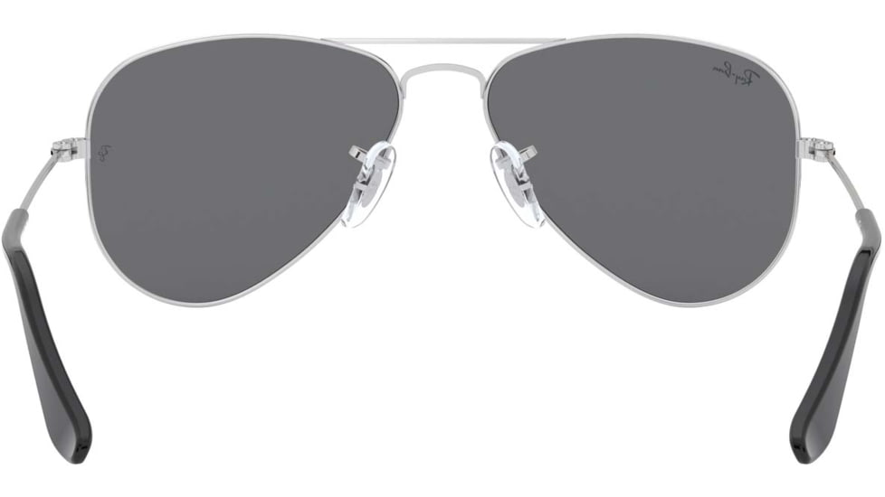 Ray-Ban RJ9506S Junior Aviator Sunglasses - Kid's, Shiny Silver Frame, Grey Silver Mirror Lenses, 212/6G-52