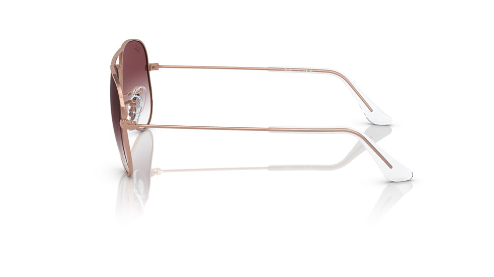 Ray-Ban RJ9506S Junior Aviator Sunglasses - Kids, Rose Gold Frame, Clear Gradient Dark Violet Lens, 50, RJ9506S-291-8H-50