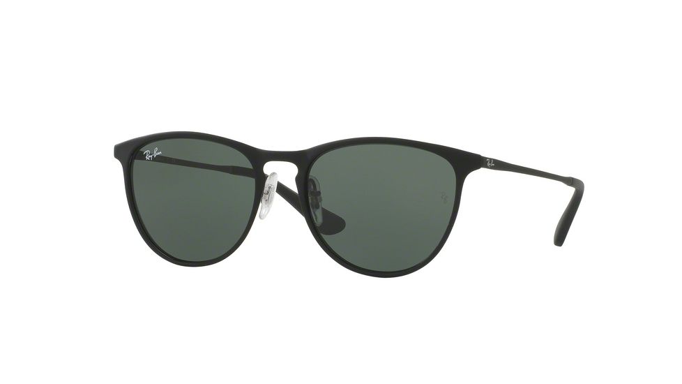 Ray-Ban RJ9538S Sunglasses 251/71-50 - Rubber Silver/black Frame, Green Lenses