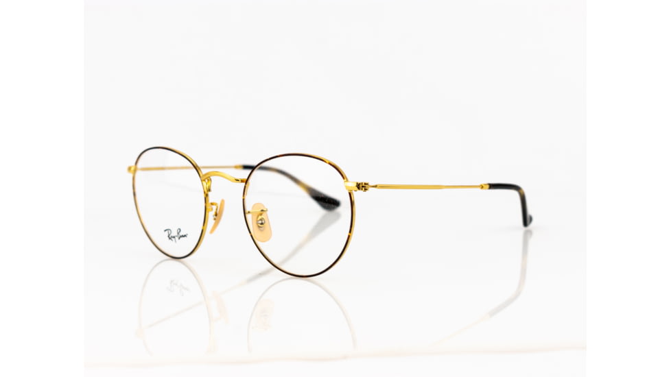 Ray-Ban ROUND METAL RX3447V Eyeglass Frames 2500-50 - Gold Frame