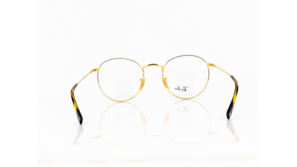 Ray-Ban ROUND METAL RX3447V Eyeglass Frames 2500-50 - Gold Frame