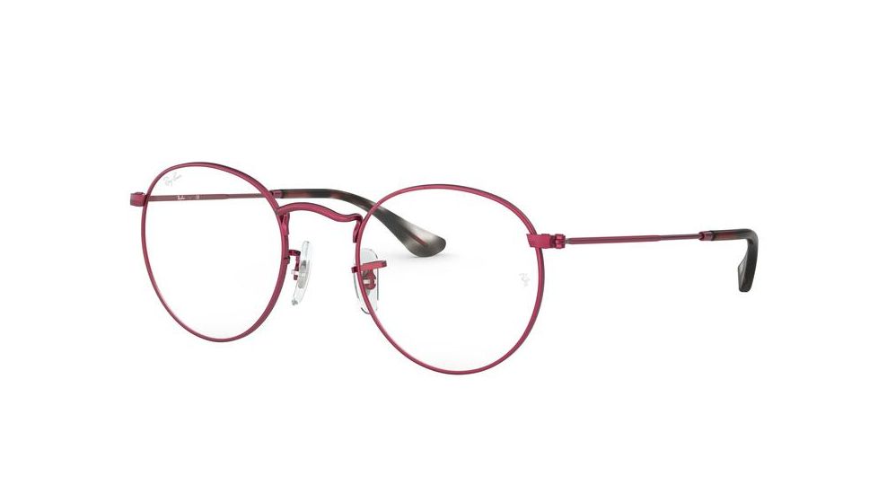 Ray-Ban ROUND METAL RX3447V Eyeglass Frames 3072-50 - Sand Trasparent Red