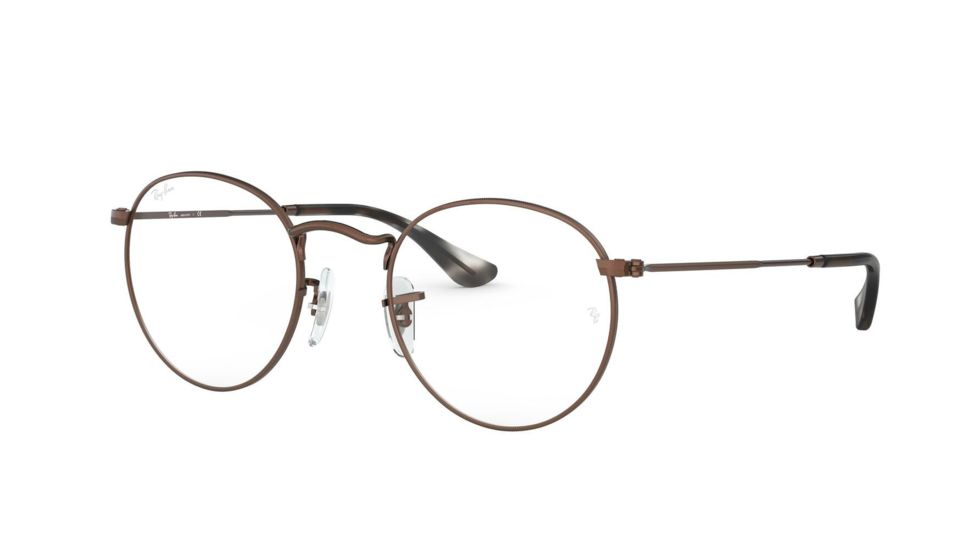 Ray-Ban ROUND METAL RX3447V Eyeglass Frames 3074-50 - Sand Trasparent Brown