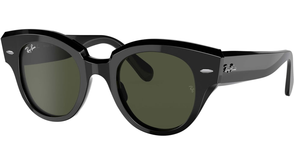 Ray-Ban Roundabout RB2192 Sunglasses, Black, 47, RB2192-901-31-47