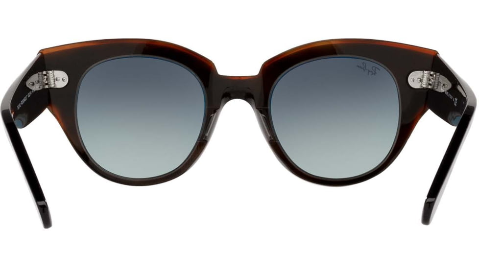 Ray-Ban Roundabout RB2192 Sunglasses, Black On Transparent Brown, 47, RB2192-132241-47