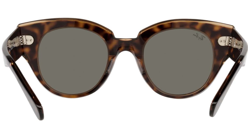 Ray-Ban Roundabout RB2192 Sunglasses, Havana On Transparent Brown, 47, RB2192-1292B1-47