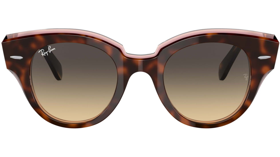 Ray-Ban Roundabout RB2192 Sunglasses, Havana On Transparent Pink, 47, RB2192-1324BG-47